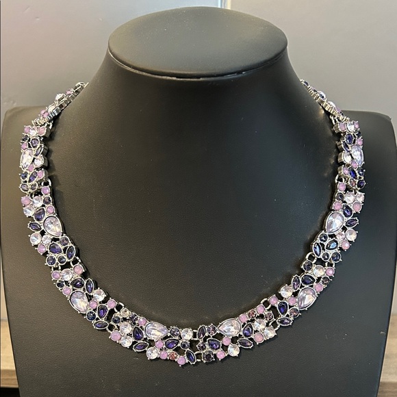 White House Black Market Jewelry - Stunning WHBM White House Black Market Purple Rhinestone statement necklace #J39